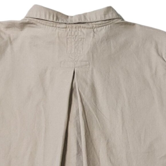 GAP Back-Pleated Cropped Khaki Jacket Size Large - Picture 6 of 8